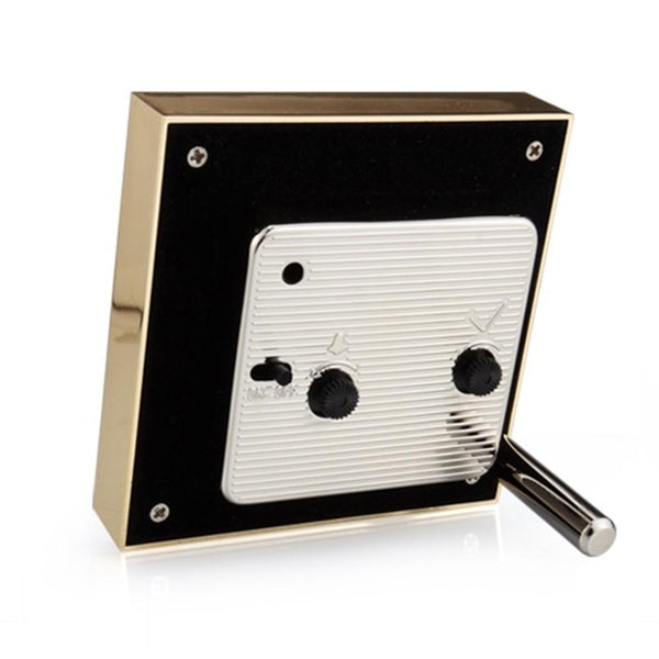 Load image into Gallery viewer, Addison Ross Pale Pink &amp; Gold Square Silent Alarm Clock
