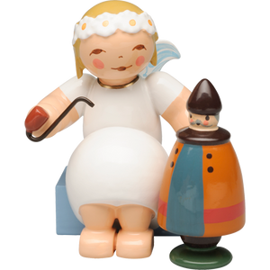 Wendt & Kuhn Marguerite Angel, Sitting, with Smoker Figurine