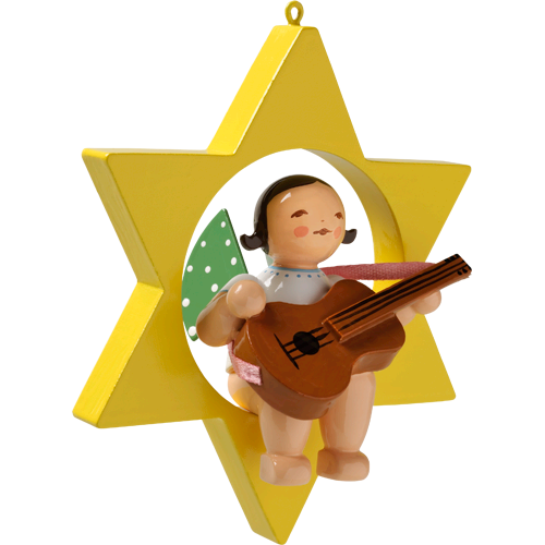 Wendt & Kuhn Angel with Guitar, in Star Figurine