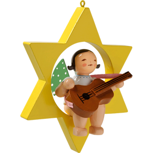 Wendt & Kuhn Angel with Guitar, in Star Figurine