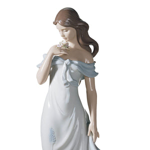 Lladro A Flower's Whisper Woman Figurine