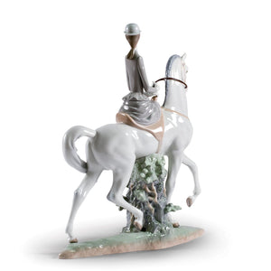 Lladro Woman on Horse Figurine