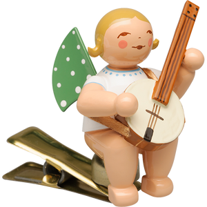Wendt & Kuhn Angel with Banjo, on Clip Figurine
