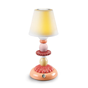 Lladro Lotus Firefly Table Lamp - Coral