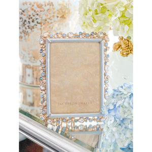 Jay Strongwater Leslie Bejeweled 5" x 7" Picture Frame - Baby Blue