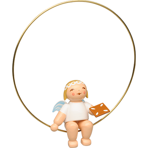 Wendt & Kuhn Christmas Tree Angel in Ring, with Gingerbread Figurine