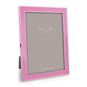 Addison Ross Electric Pink Enamel & Silver Frame - 5 x 7 in