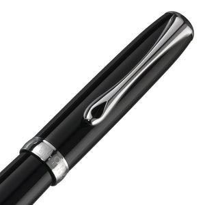 Diplomat Excellence A2 Black Lacquer with Chrome Trim Rollerball Pen