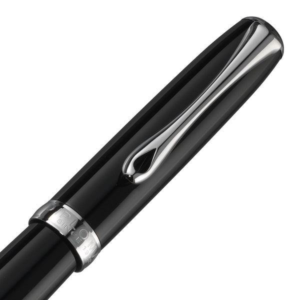 Load image into Gallery viewer, Diplomat Excellence A2 Black Lacquer with Chrome Trim Rollerball Pen
