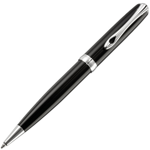 Diplomat Excellence A2 Black Lacquer with Chrome Trim easyFLOW Ballpoint Pen