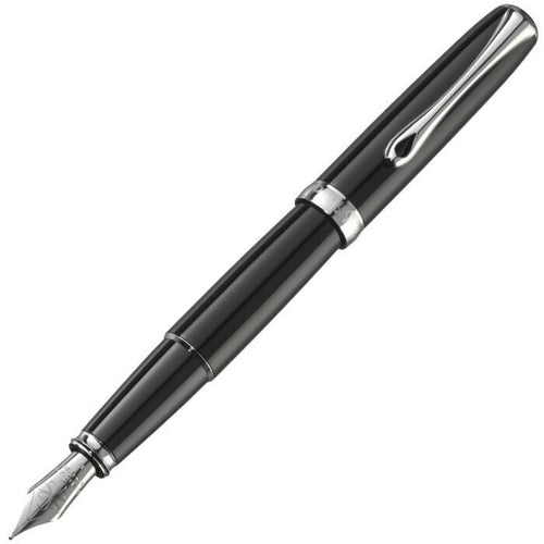 Diplomat Excellence A2 Black Lacquer with Chrome Trim Fountain Pen