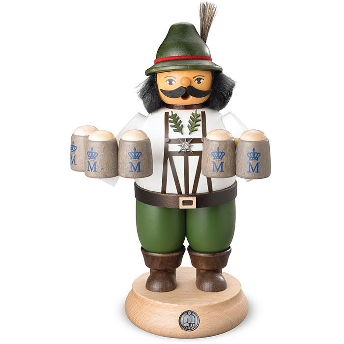 Müller - Mueller - Smoking Man, Large Bavarian Publican, White - Incense Smoker
