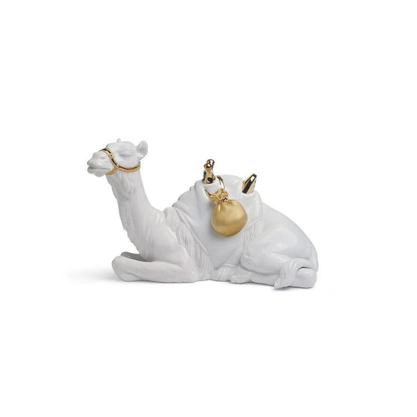 Load image into Gallery viewer, Lladro Camel Nativity Figurine - Golden Lustre
