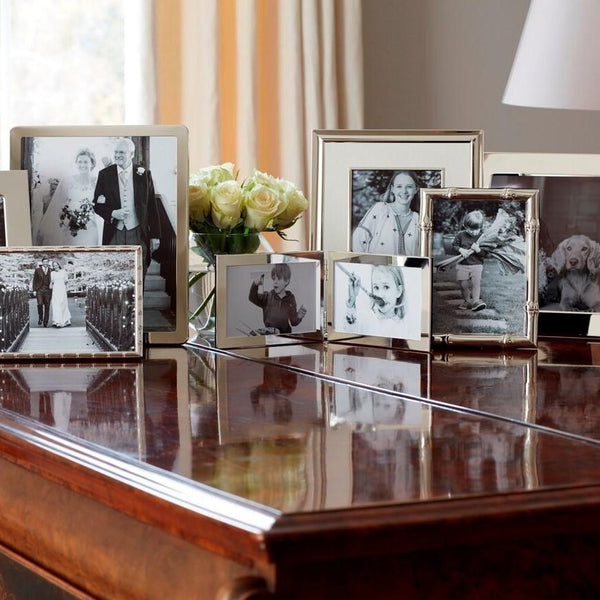 Load image into Gallery viewer, Addison Ross Wide Bamboo Silver Plated Photo Frame - 5 x 7 in
