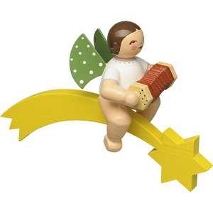Wendt & Kuhn Angel with Concertina, on Comet Figurine