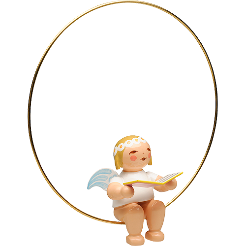 Wendt & Kuhn Christmas Tree Angel in Ring, with Songbook Figurine