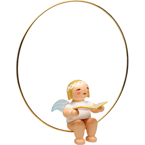 Wendt & Kuhn Christmas Tree Angel in Ring, with Songbook Figurine