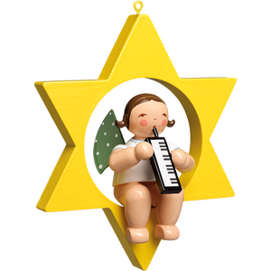 Wendt & Kuhn Angel with Melodica, in Star Figurine
