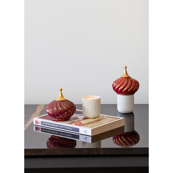 Load image into Gallery viewer, Lladro Mulberry Spire Candle 1001 Lights - Night approaches Scent
