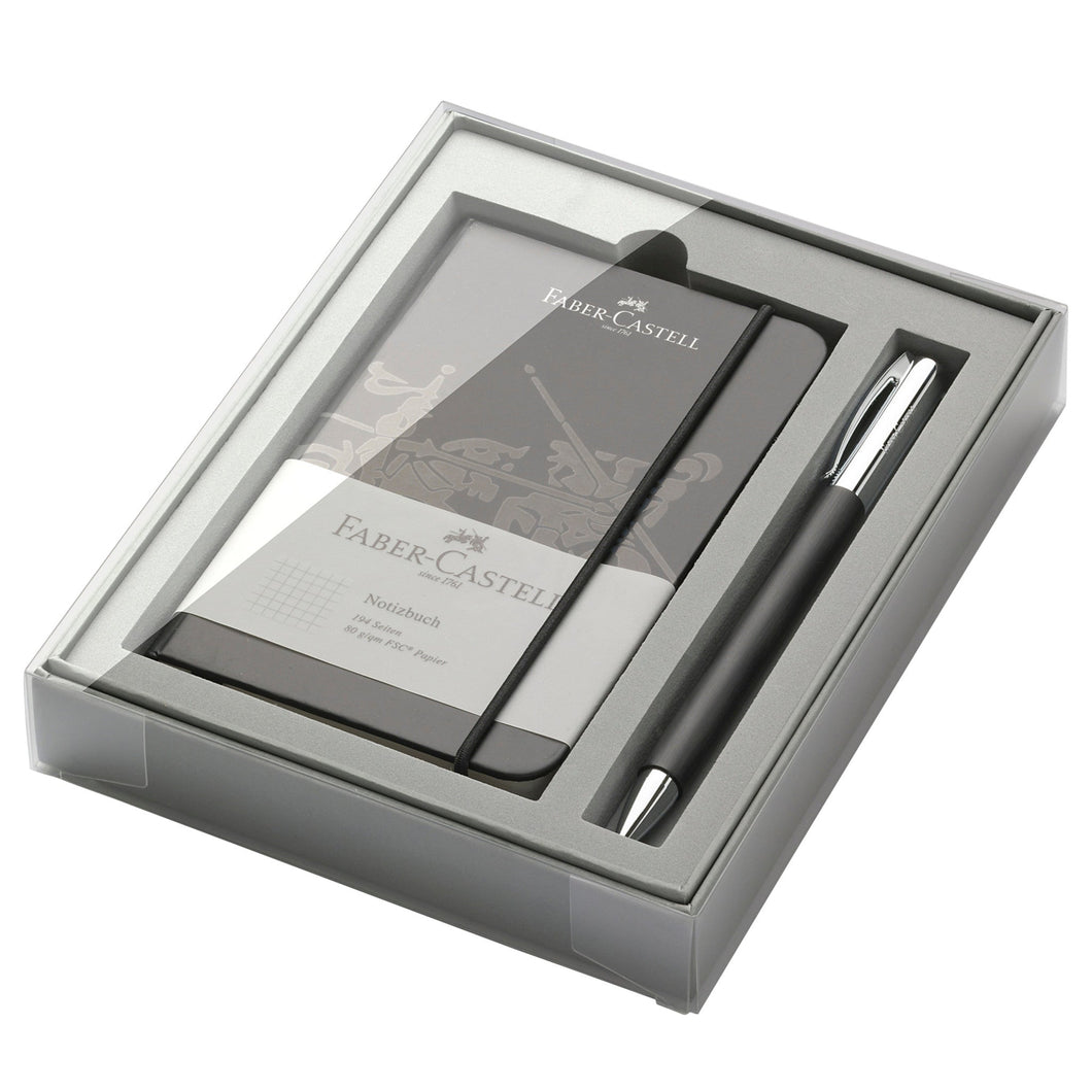 Faber-Castell Ambition Ballpoint Pen, Black Resin Gift Set