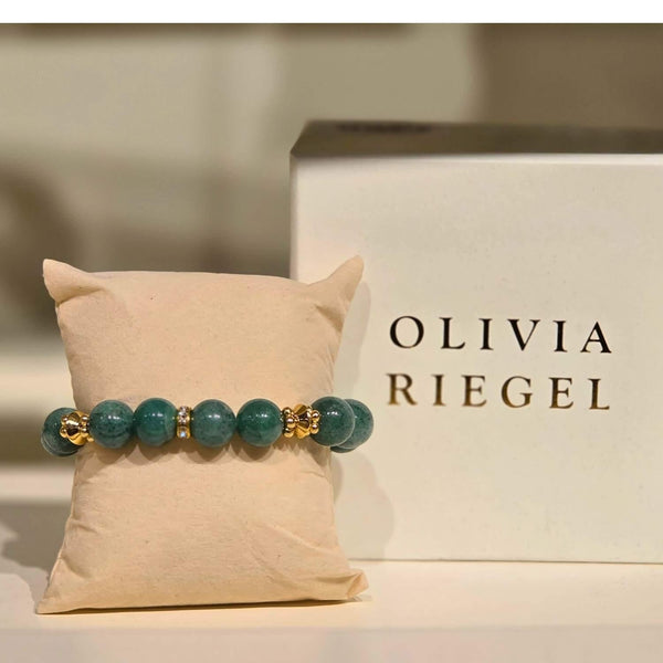 Load image into Gallery viewer, Olivia Riegel Green Aventurine Bead Bracelet
