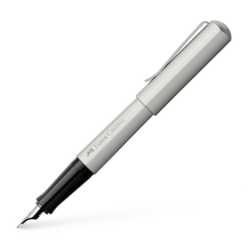Faber-Castell HEXO Fountain Pen, Matte Silver