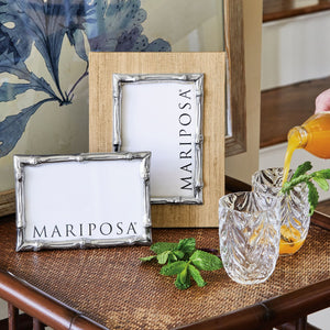 Mariposa Mallorca Faux Grasscloth and Bamboo 5x7 Frame