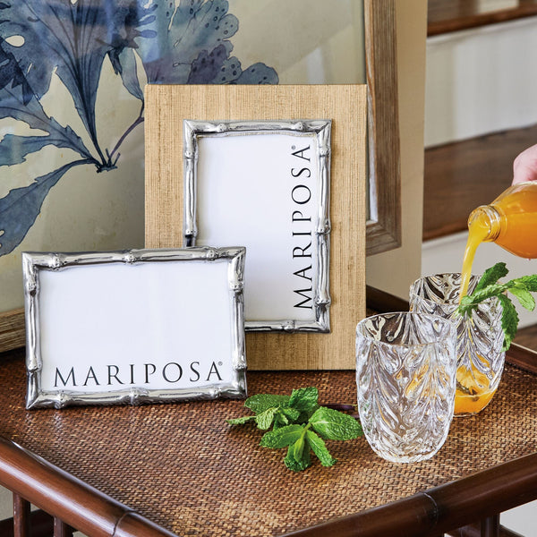 Load image into Gallery viewer, Mariposa Mallorca Faux Grasscloth and Bamboo 5x7 Frame
