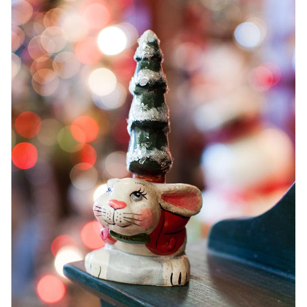 Load image into Gallery viewer, Vaillancourt Folk Art - Christmas Bunny - Chalkware Figurine
