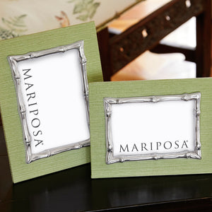 Mariposa Palma Faux Grasscloth and Bamboo 5x7 Frame
