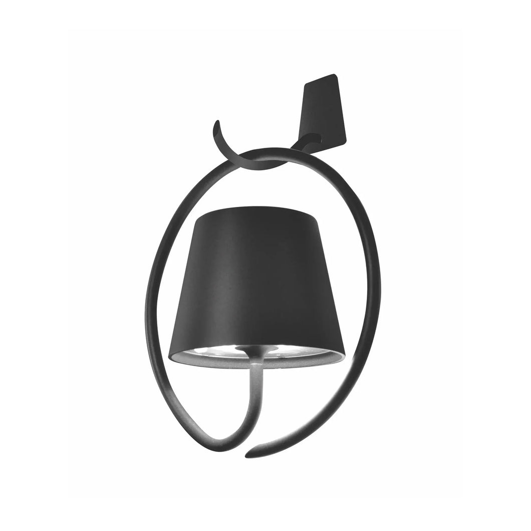 Zafferano Poldina Pro Wall Lamp W/Mounting Hook - Dark Grey