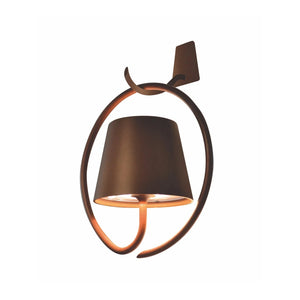 Zafferano Poldina Pro Wall Lamp W/Mounting Hook - Rust