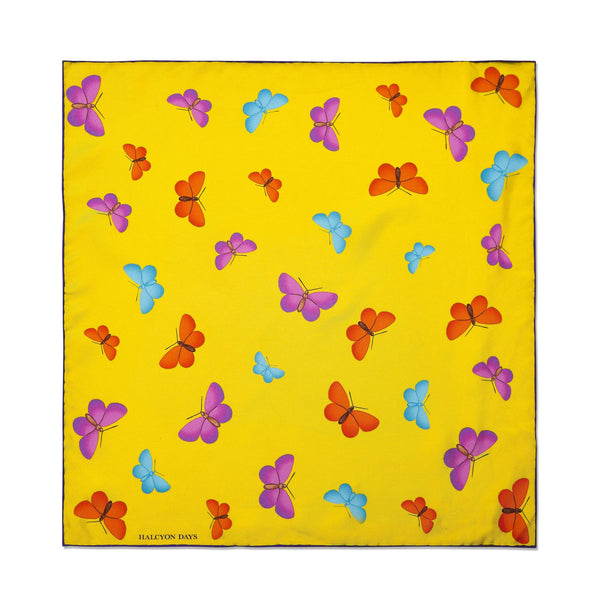 Load image into Gallery viewer, Halcyon Days Butterfly Silk Mini Scarf
