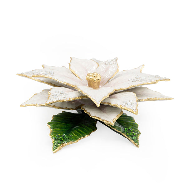 Load image into Gallery viewer, Jay Strongwater White Poinsettia Objet
