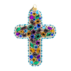 Jay Strongwater Bejeweled Cross Ornament