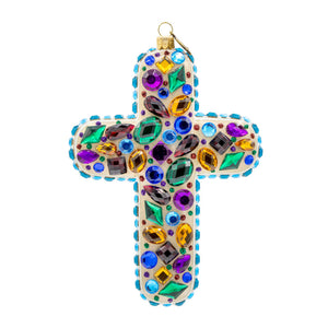 Jay Strongwater Bejeweled Cross Ornament