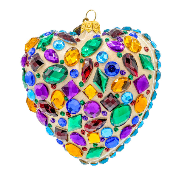 Load image into Gallery viewer, Jay Strongwater Bejeweled Heart Ornament
