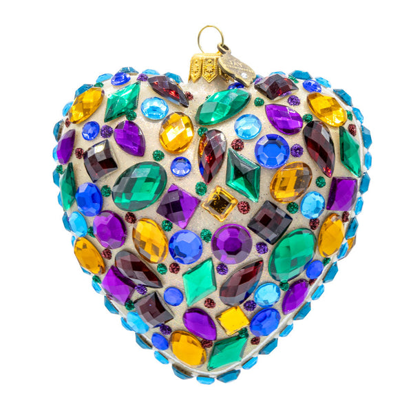 Load image into Gallery viewer, Jay Strongwater Bejeweled Heart Ornament
