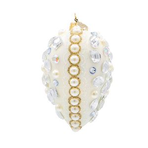 Jay Strongwater Bejeweled Opal Heart Ornament