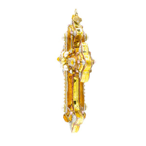 Jay Strongwater Metallic Bejeweled Cross Ornament