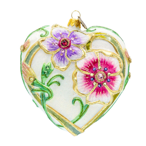 Jay Strongwater Floral Heart Ornament
