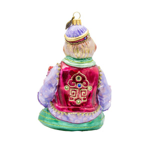 Jay Strongwater Monkey Bearing Gifts Ornament