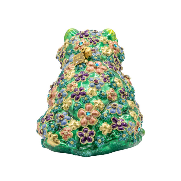 Load image into Gallery viewer, Jay Strongwater Floral Frog Ornament
