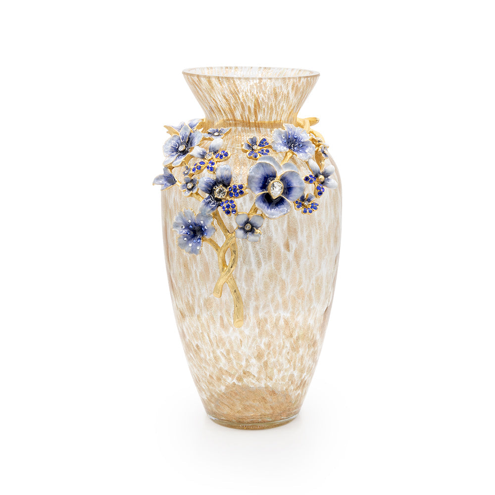 Jay Strongwater Polly Bouquet Vase - Blue