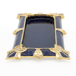 Jay Strongwater Charles Art Deco Tray - Delft Garden