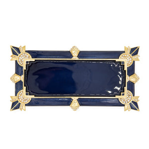 Jay Strongwater Charles Art Deco Tray - Delft Garden