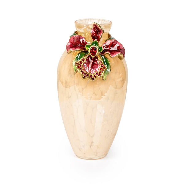 Load image into Gallery viewer, Jay Strongwater Audra Orchid Mini Vase - Red
