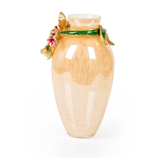 Load image into Gallery viewer, Jay Strongwater Audra Orchid Mini Vase - Red
