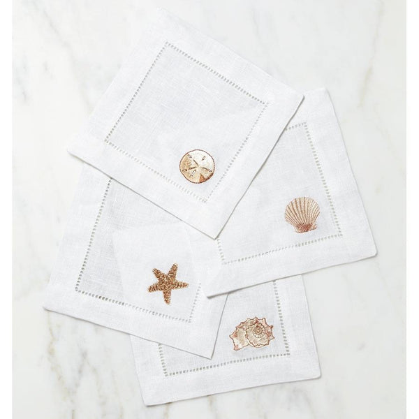 Load image into Gallery viewer, Sferra Beachcomber - 6" Cocktail Napkin, Set Of 4
