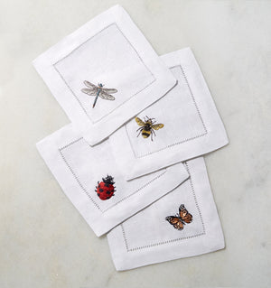 Sferra Insetti - Set of 4 - Cocktail Napkins